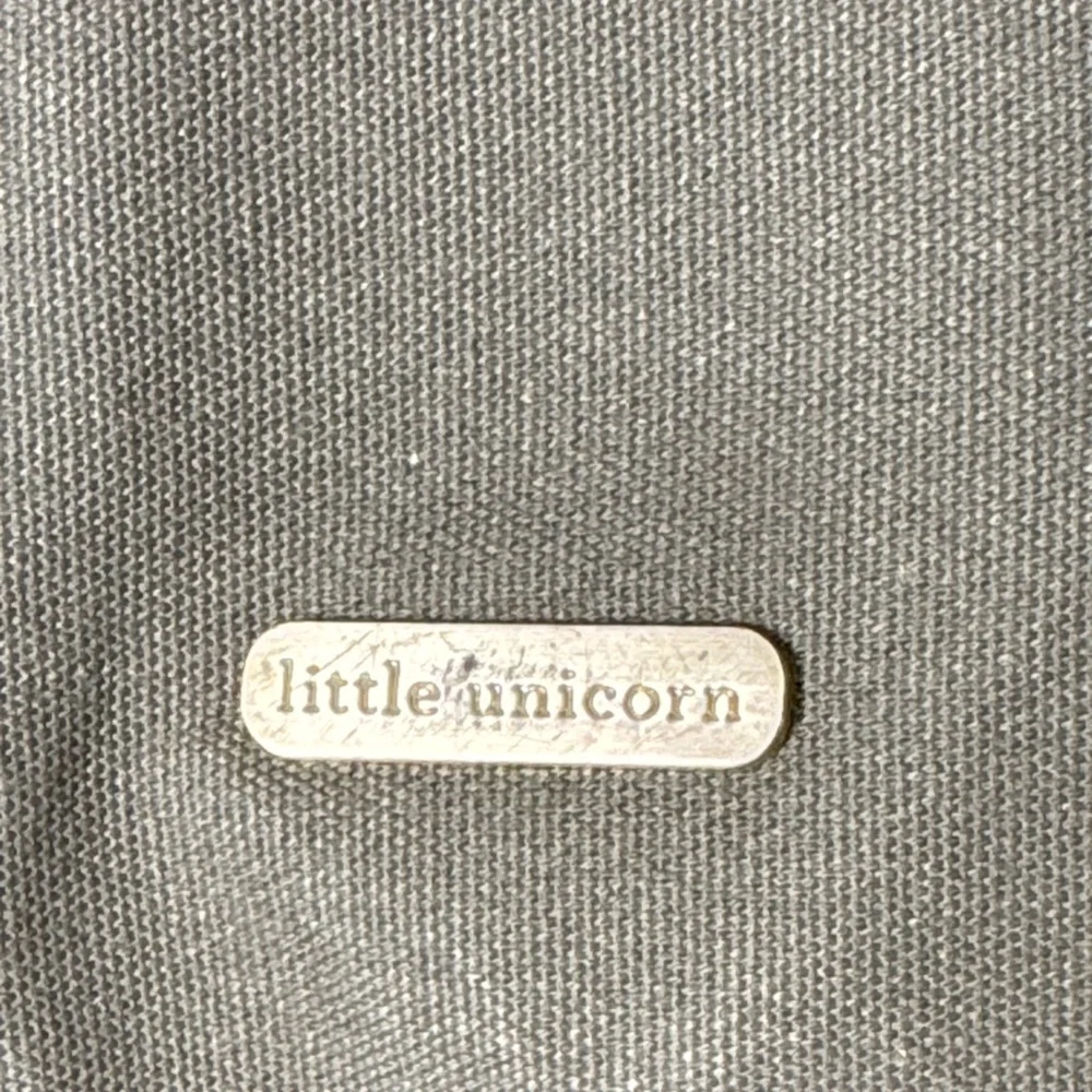 Little Unicorn Olive Canvas Leather Backpack Diaper Bag Waterproof Lining